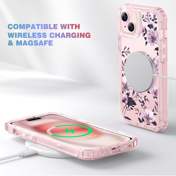 Diaclara Designed for iPhone 15 Case iPhone 15 6.1" (Camellia) - Picture 7 of 9